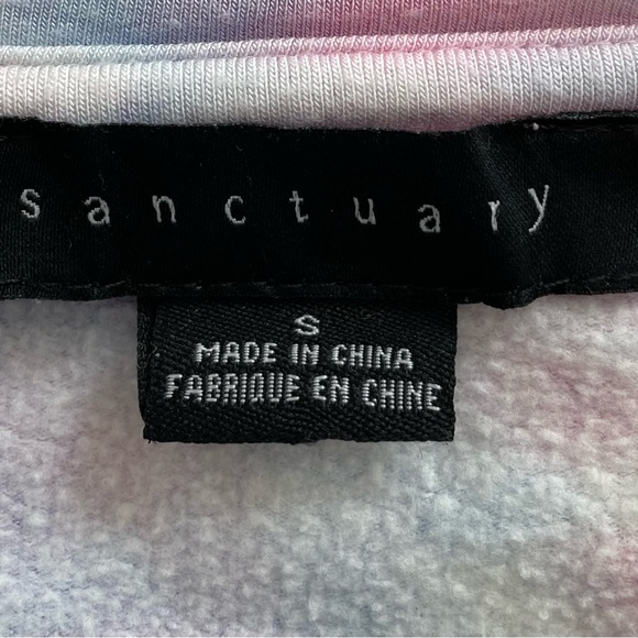 Sanctuary tie dye pink blue ombré modal blend relaxed fit sweater, size S boho - Picture 3 of 16
